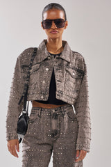 RIZZO STUDDED DENIM JACKET
