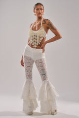 COACHELLA LACE RUFFLE PANTS