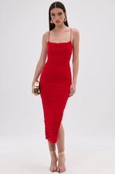 SHINE BRIGHT SLINKY MIDI DRESS