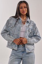 TWILIGHT ZONE RHINESTONE DENIM JACKET