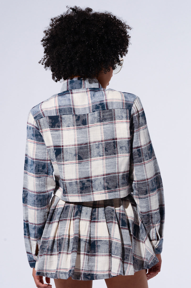 BELLA PLAID BUTTON DOWN SHIRT