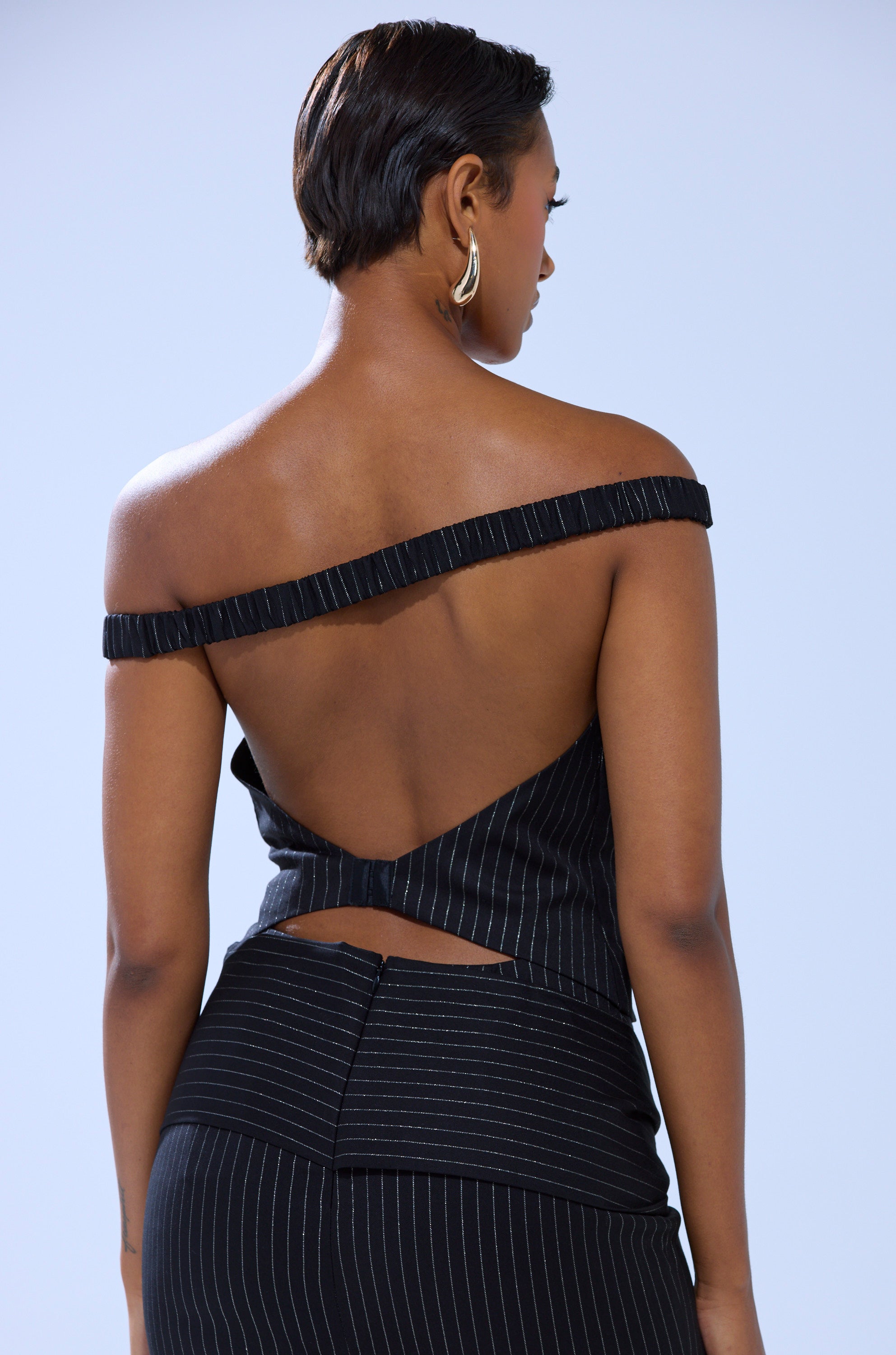 BUSINESS ONLY PINSTRIPE CORSET