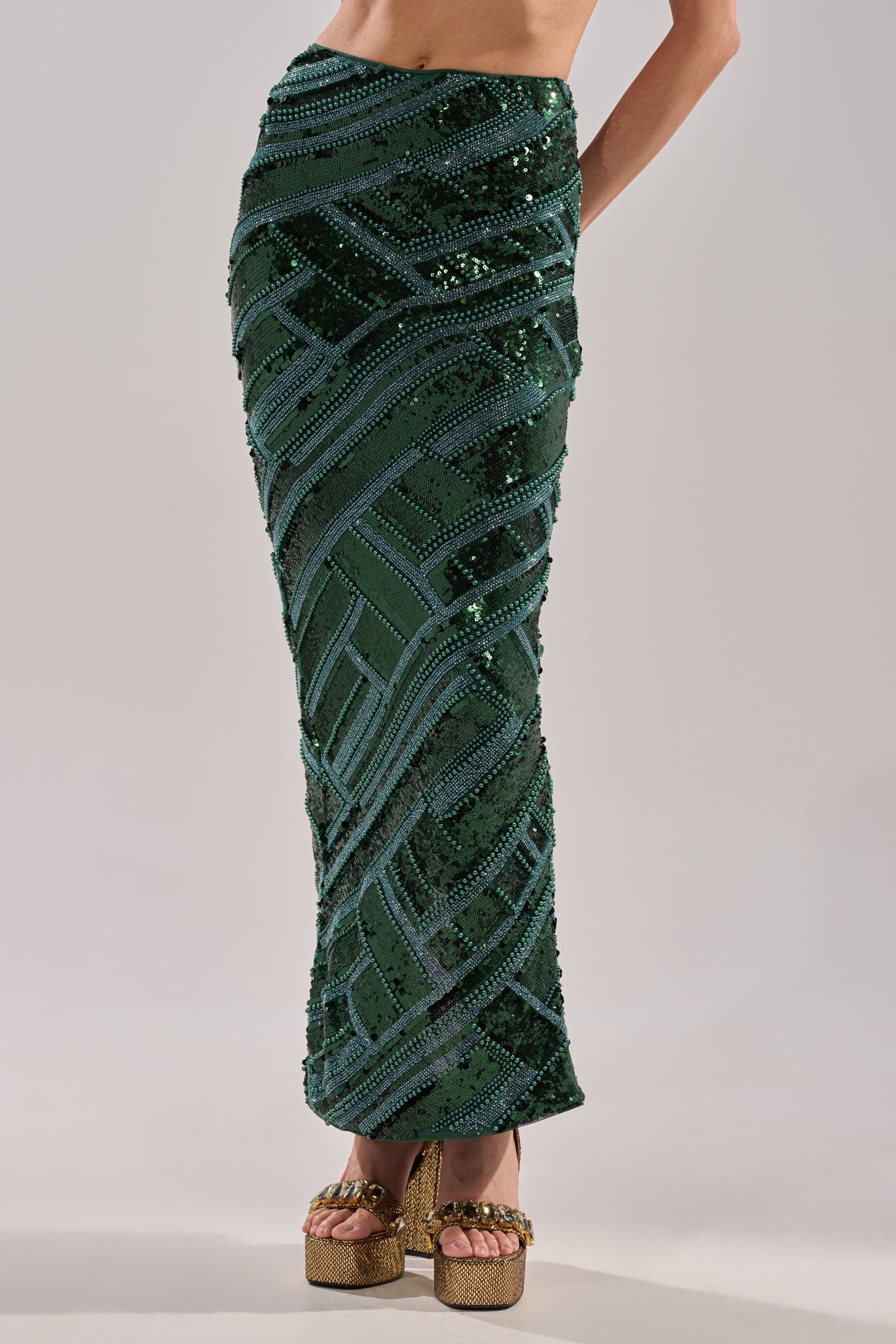 HOTTEST IN THE CLUB SEQUIN MAXI SKIRT