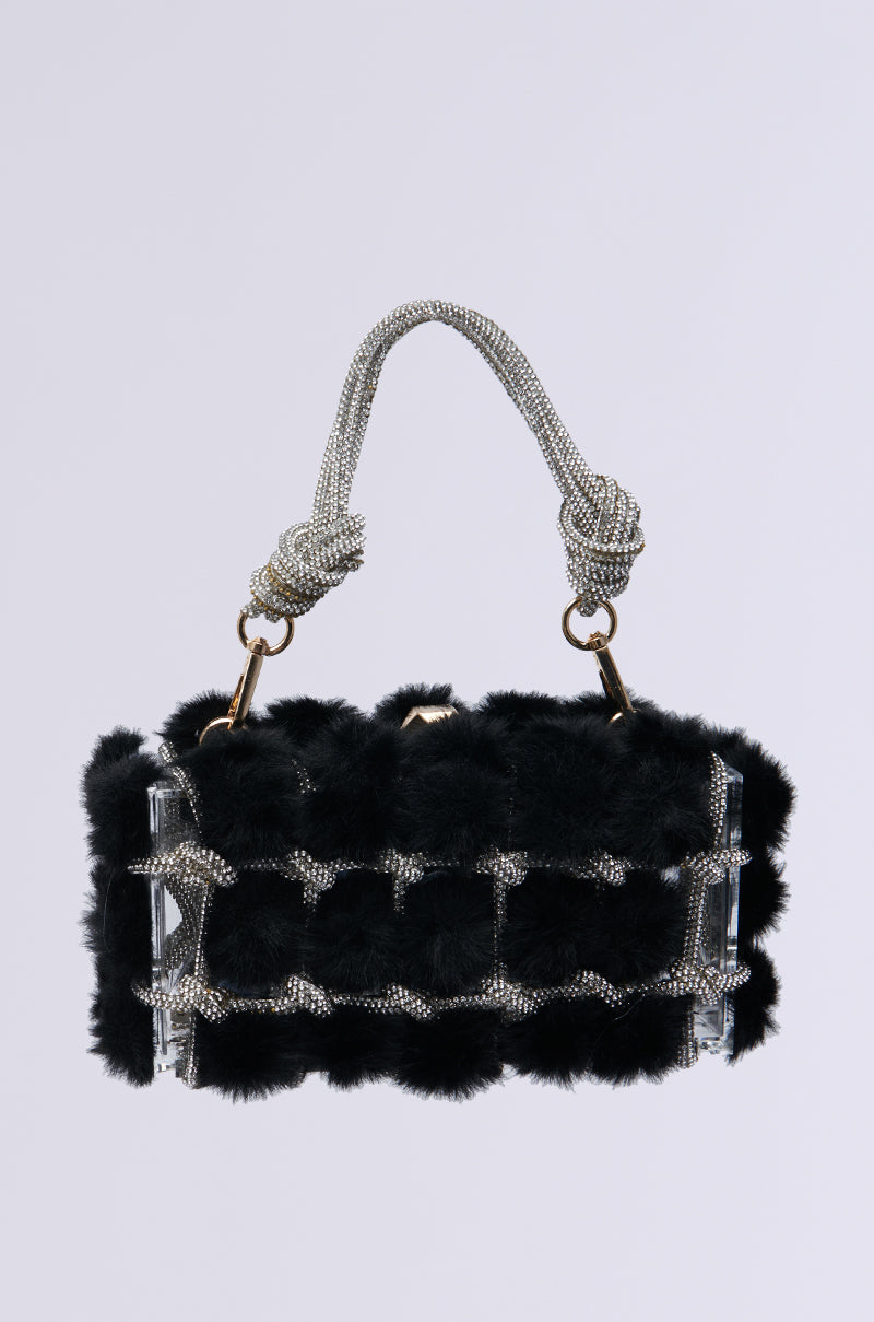 IT GIRL FAUX FUR CLUTCH