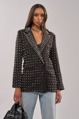 SUGAR AND SPICE SPIKED STUD BLAZER