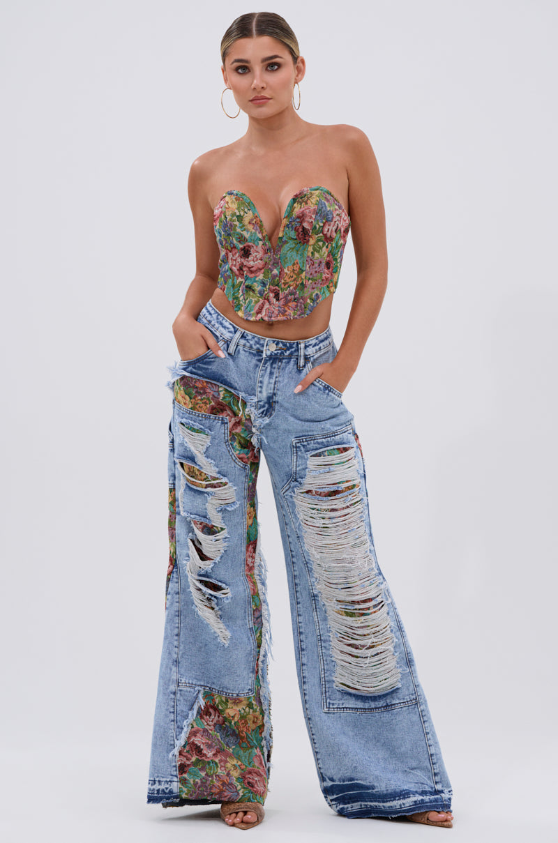 THOUGHT I KNEW YOU BROCADE CORSET