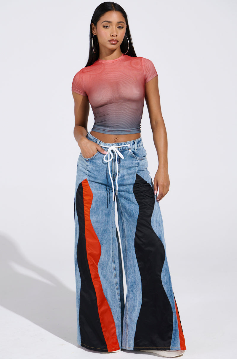 DID IT AGAIN OMBRE MESH TSHIRT