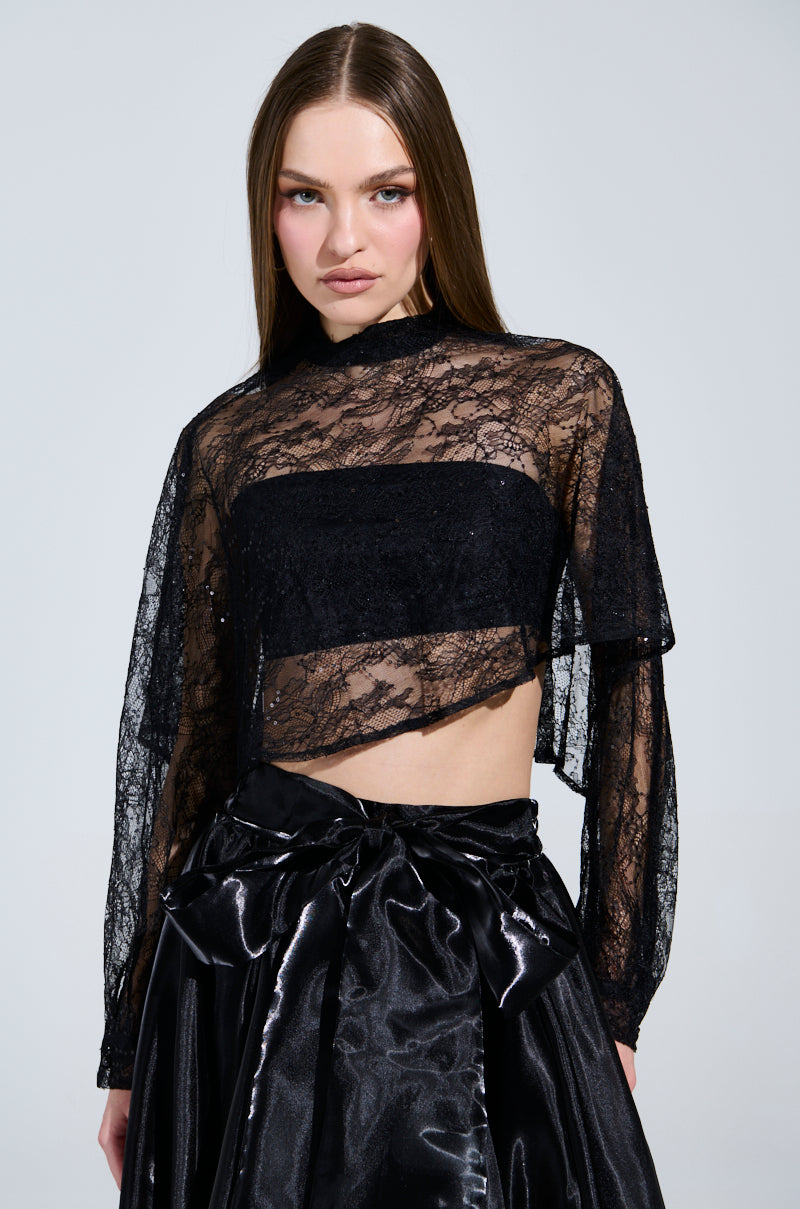 THE PERFECT LONG SLEEVE LACE BLOUSE