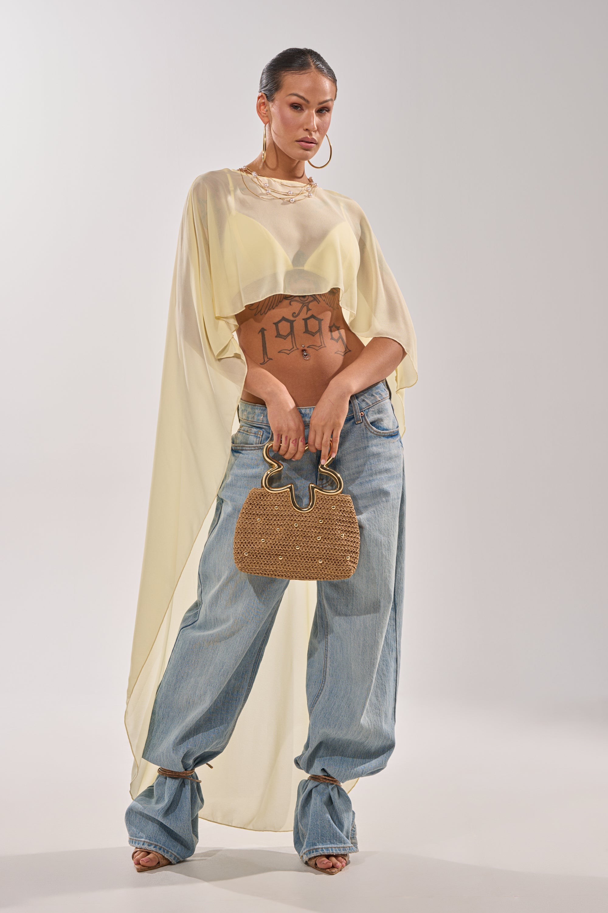 COOL GIRL CHIFFON BLOUSE IN YELLOW