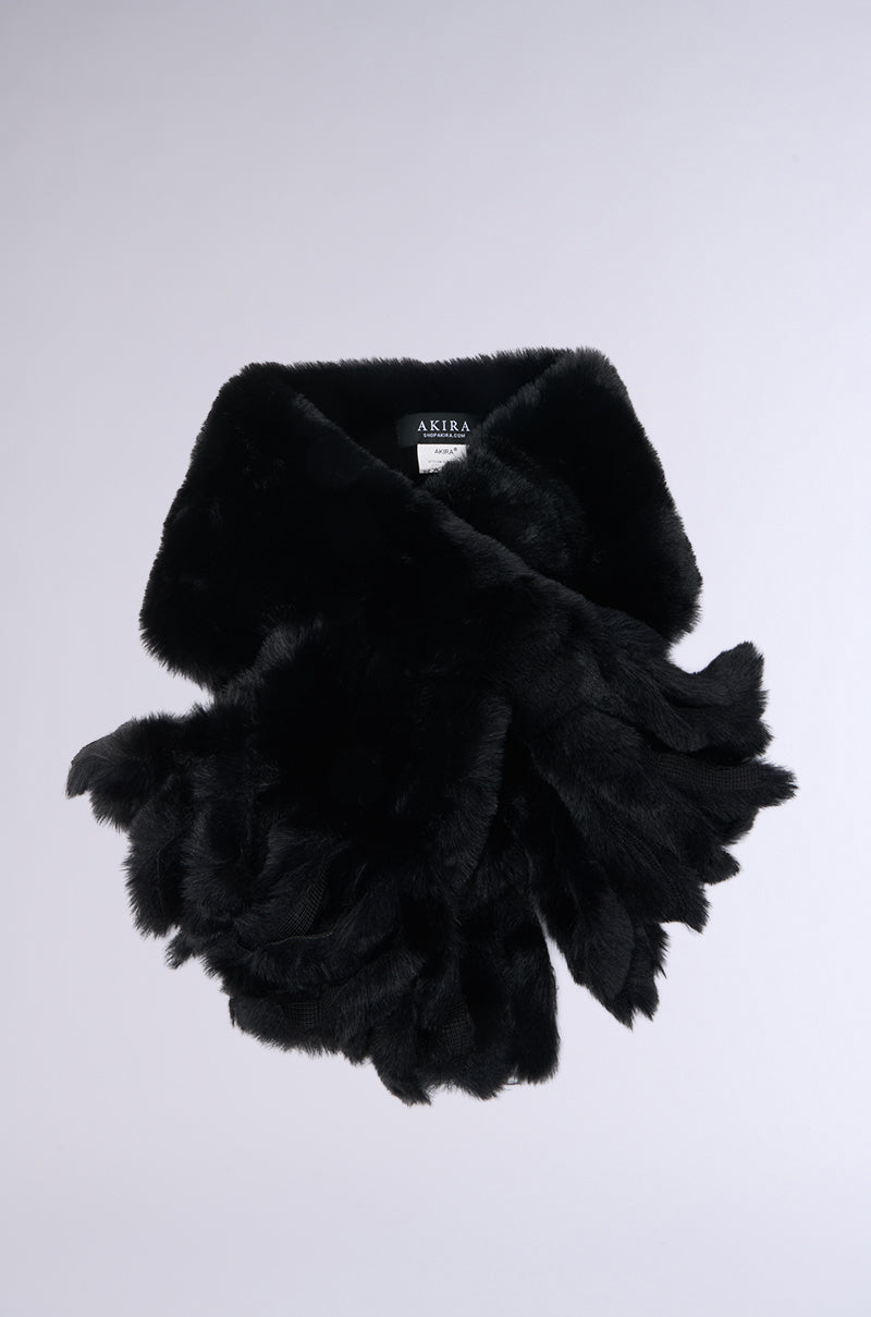 EXTRA IS BETTER FAUX FUR SCARF