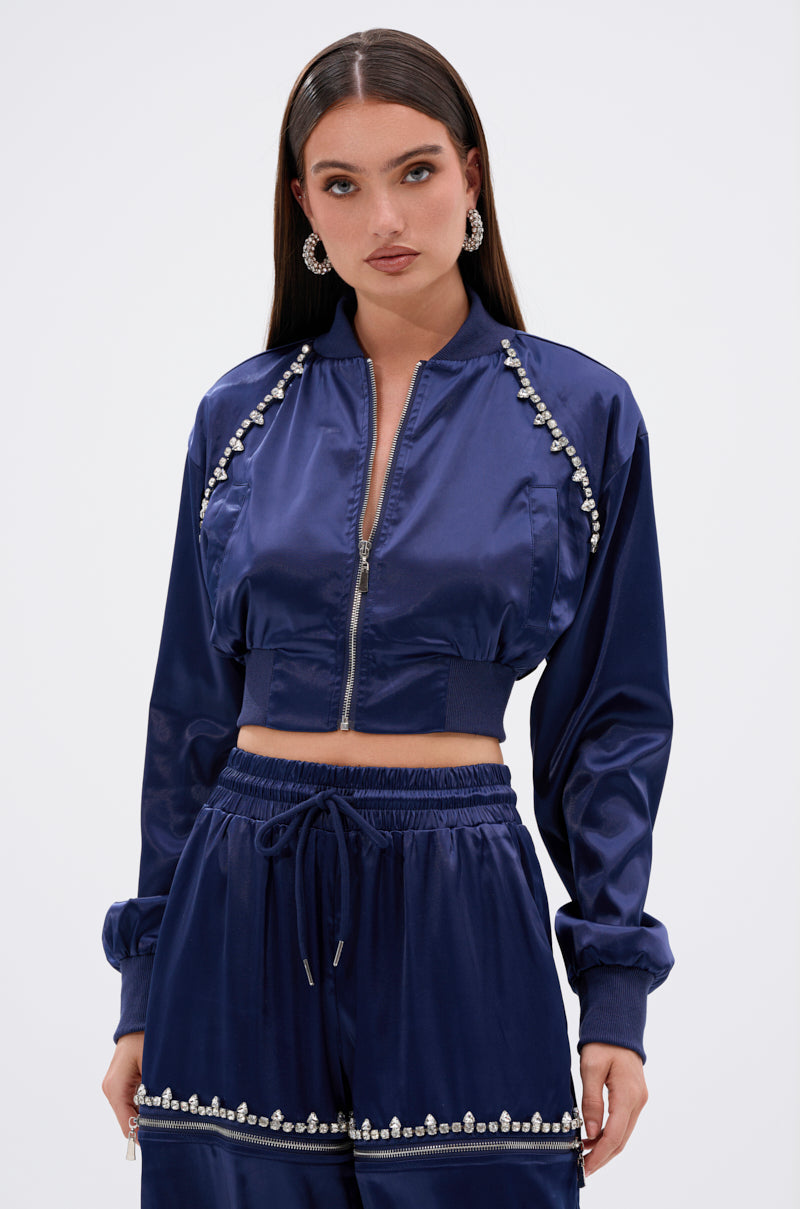 CALL BACK SATIN BOMBER