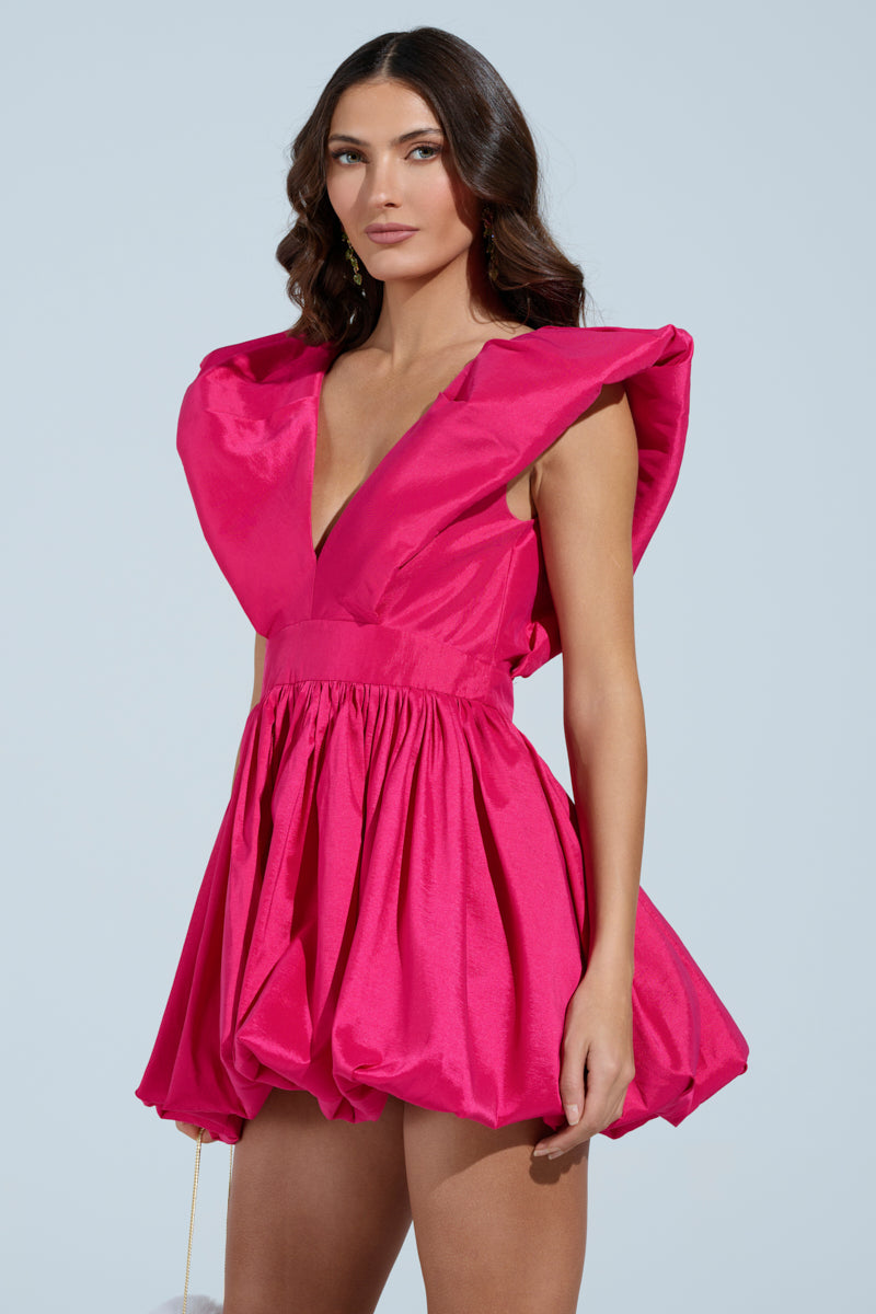 ONCE UPON A DREAM WOVEN MINI DRESS