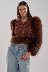 SPEND IT ALL FUR TRIM MOTO