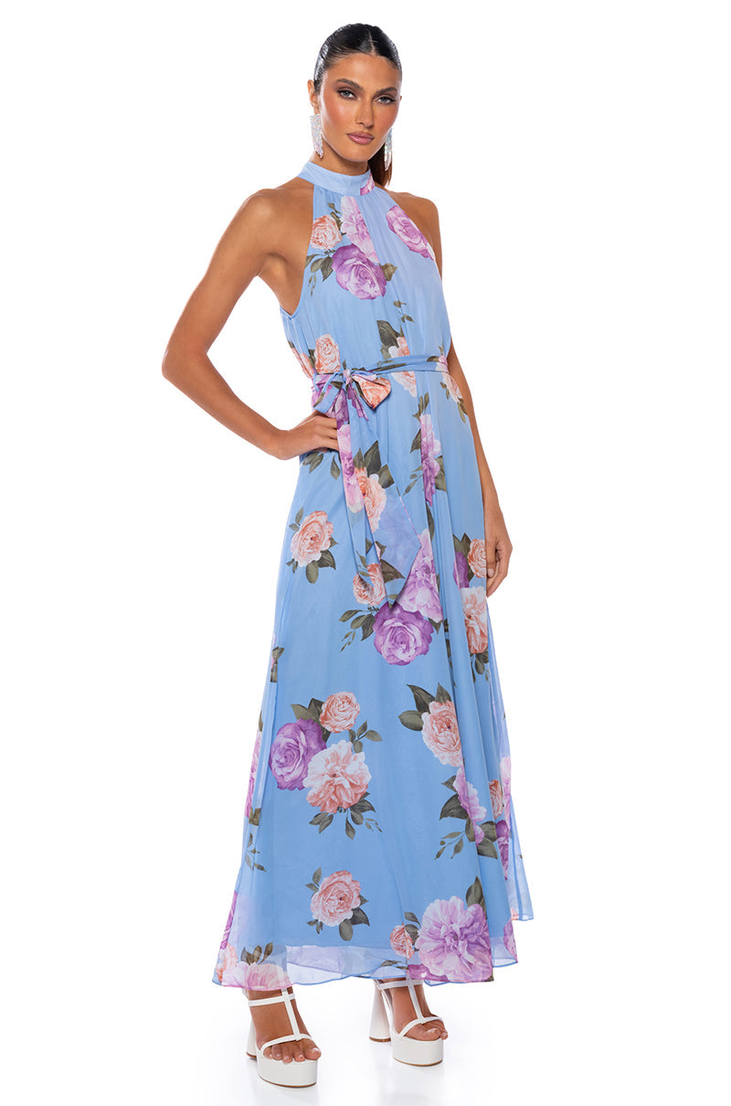 ZOEY HIGH NECK FLORAL JUMPSUIT