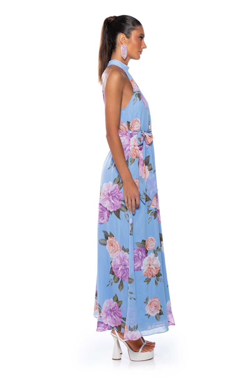 ZOEY HIGH NECK FLORAL JUMPSUIT