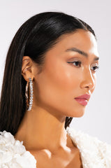 CHUNKY GOLD 60MM RHINESTONE HOOPS