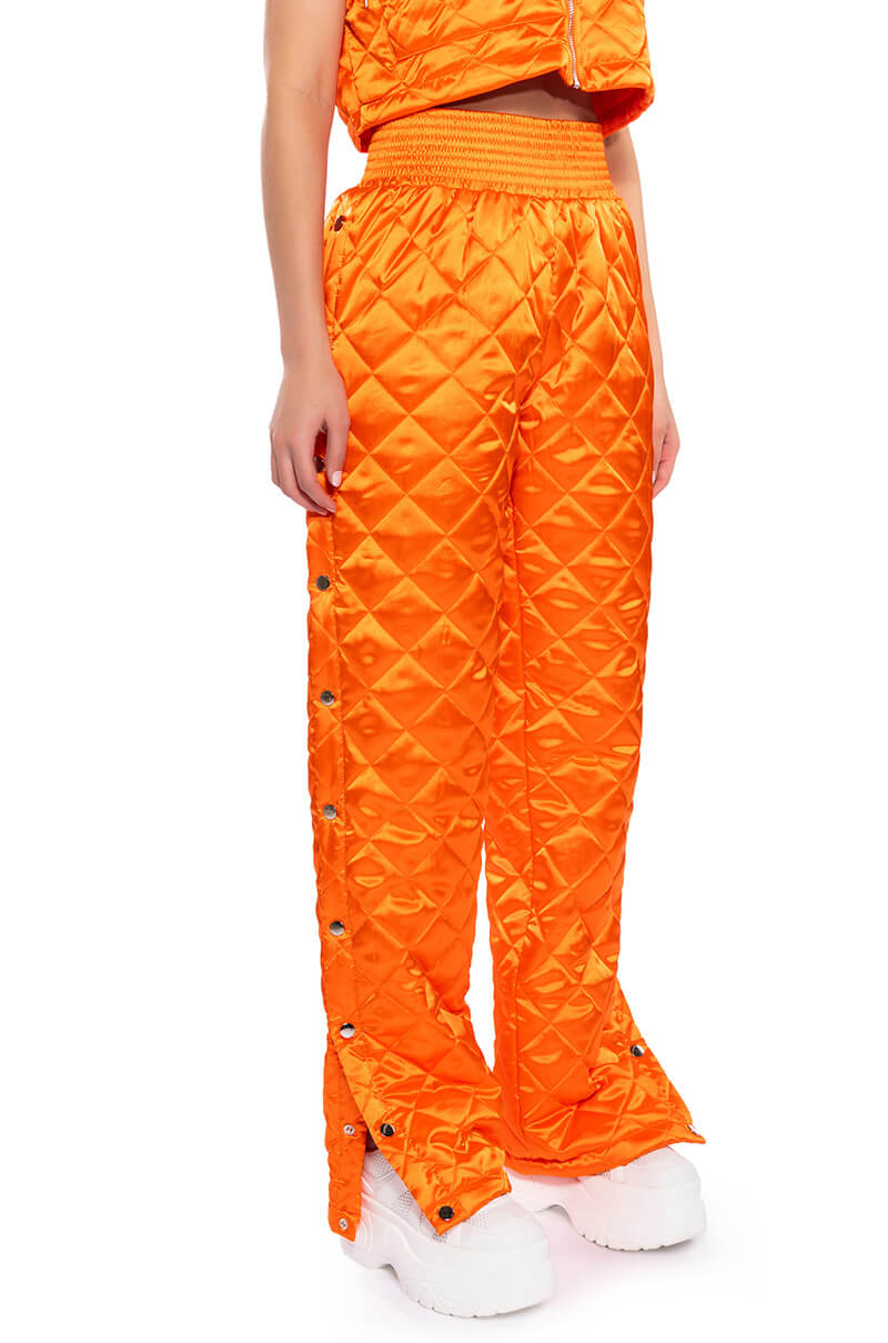 ARYA QUILTED SATIN BREAKAWAY JOGGER