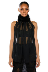 ELEGANT TURTLE NECK BLOUSE