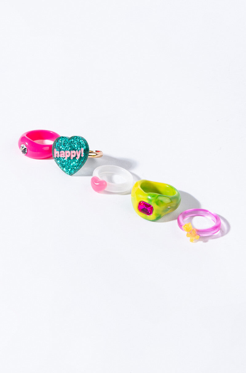 HAPPY! CANDYLAND RING SET