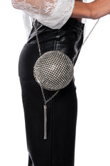 HEAR ME OUT RHINESTONE SPHERE BAG
