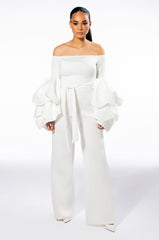 I UNDERSTOOD THE ASSIGNMENT RUFFLE SLEEVE JUMPSUIT