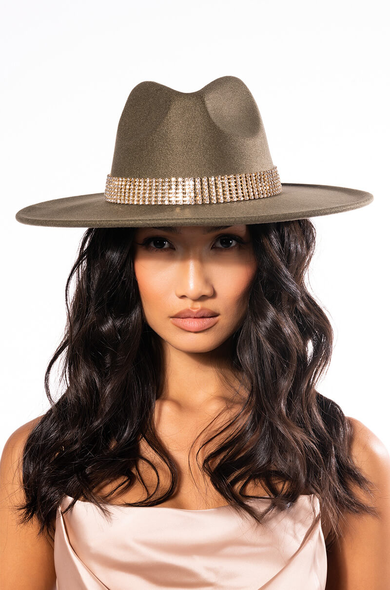 IT'S A LEWK OLIVE PINK FEDORA
