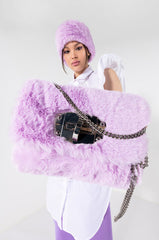IT'S SO FLUFFY I COULD DIE LIGHT PURPLE PURSE