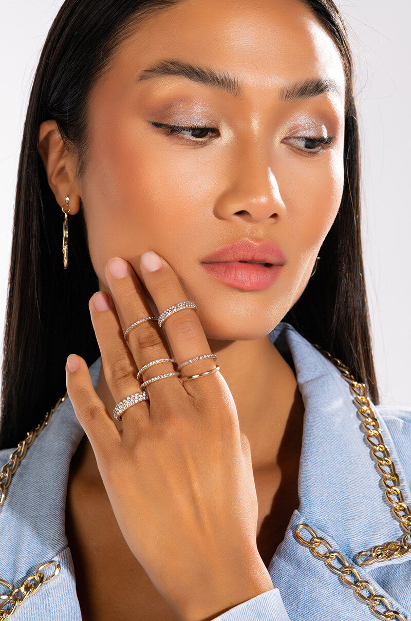 IVY PAVE RING SET