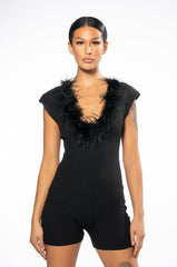 KYANITE FEATHERED ROMPER