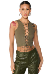 LAYNE LACE UP TANK