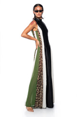 LEAH LEOPARD PRINT PU JUMPSUIT