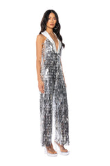 LILA DISCO VIBES SEQUIN JUMPSUIT