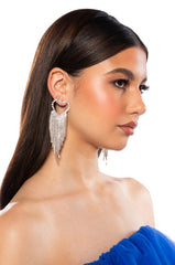 LOVE YOU ALWAYS HEART EARRING IN SILVER