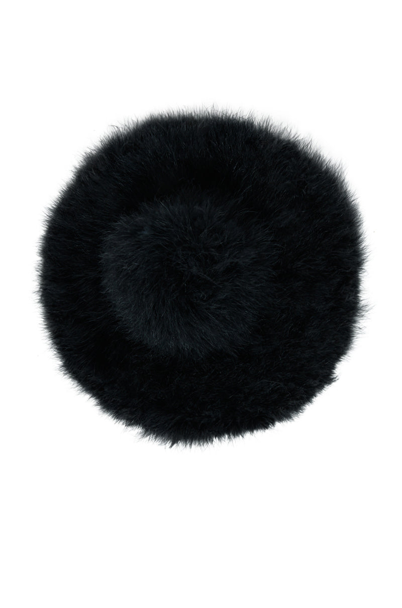 MAKE IT FAB QUINN OSTRICH BRIM HAT