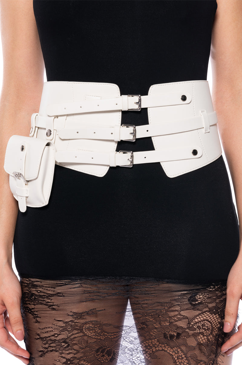 MISS THING FAUX LEATHER WAIST BELT