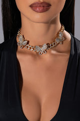 MOTHER NATURE RHINESTONE CUBAN LINK CHOKER