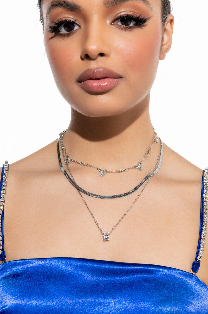 MY ALL SILVER NECKLACE SET