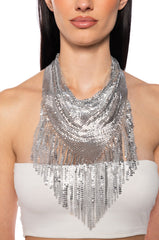 ON TOP OF THE WORLD CHOKER IN SILVER