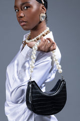 PEARL CROC PURSE