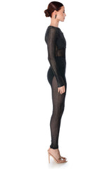 ARCHETYPE MESH KNIT CUTOUT JUMPSUIT