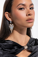 PRECIOUS RHINESTONE STATEMENT EARRING
