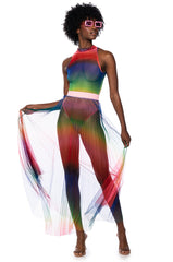 PRIDE EFFECT PLEATED MAXI SKIRT