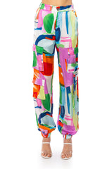 QUINN ABSTRACT PRINTED JOGGER