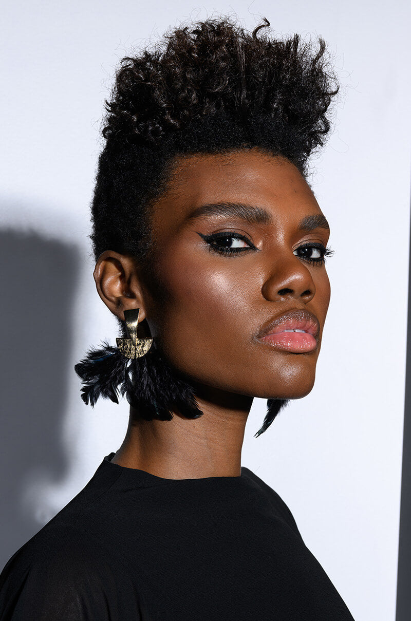 RAISE YOUR STANDARDS FEATHER EARRINGS