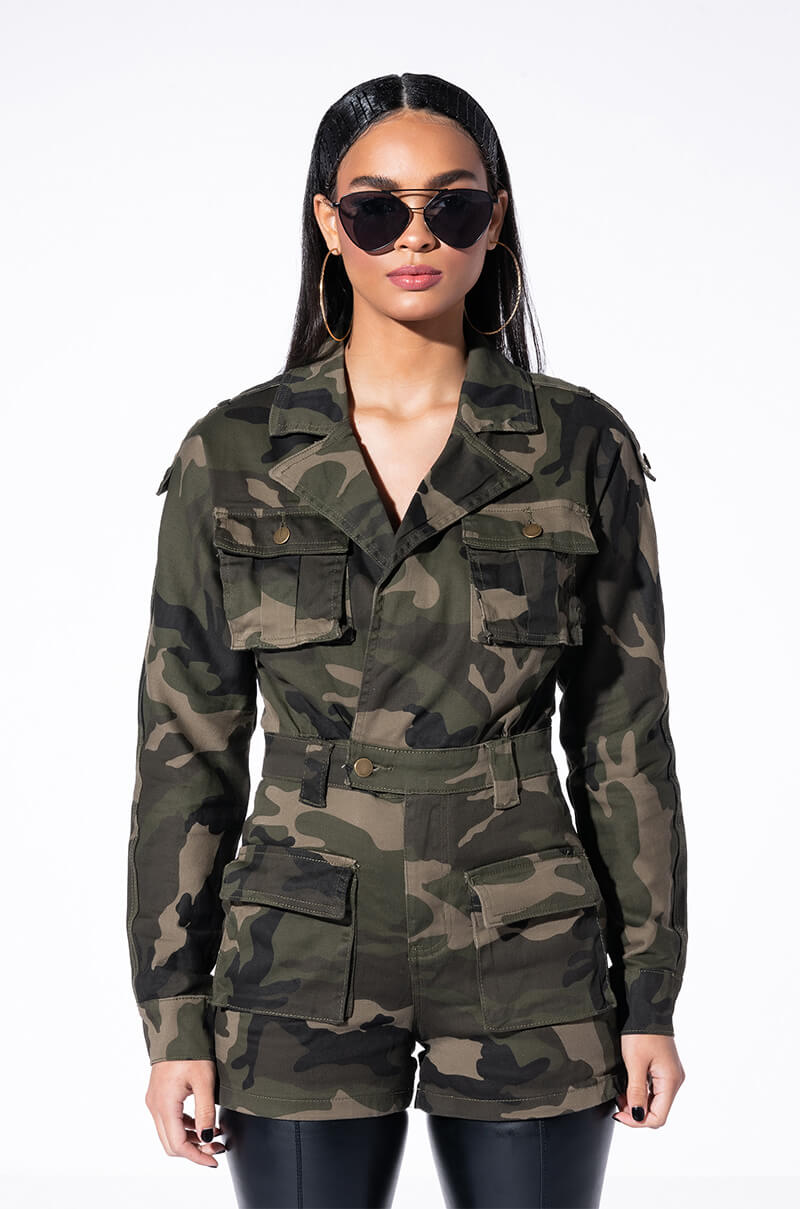 LONG SLEEVE UTILITY ROMPER