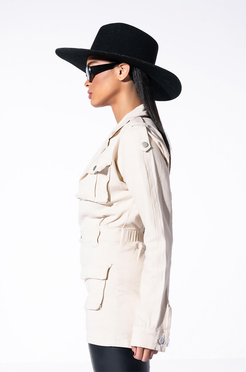LONG SLEEVE UTILITY ROMPER