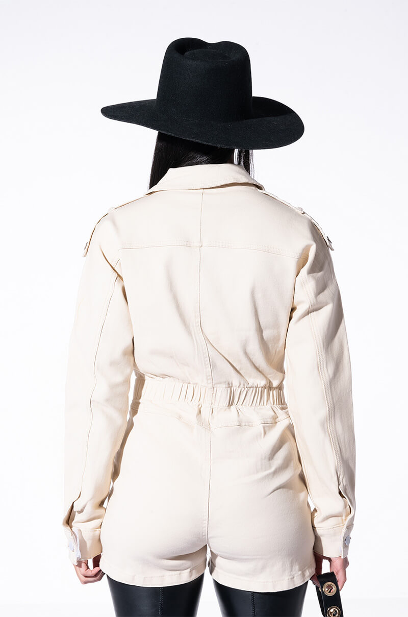 LONG SLEEVE UTILITY ROMPER