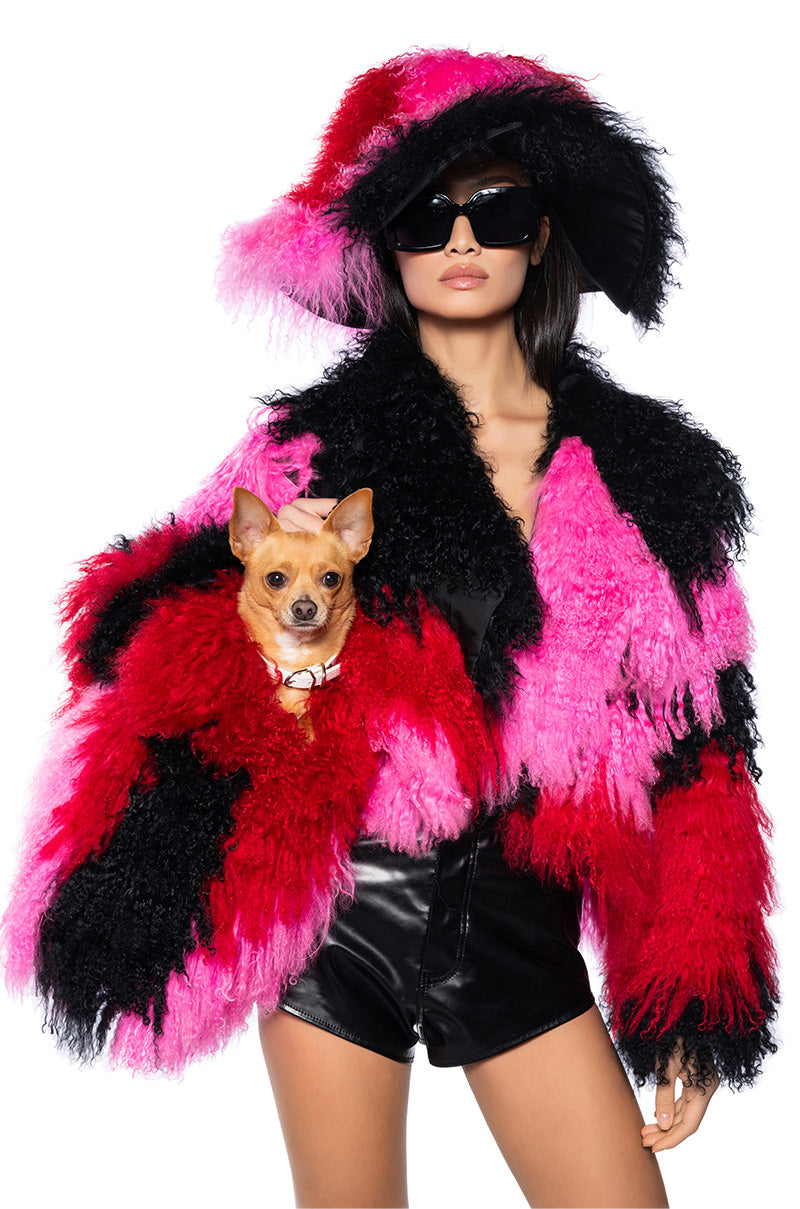 REAL MONGOLIAN FUR BUCKET HAT
