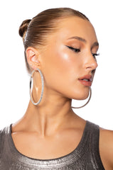 RHINESTONE 80MM HOOP