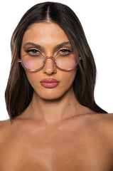 RIGHT THROUGH ME EYEWEAR IN ROSE GOLD